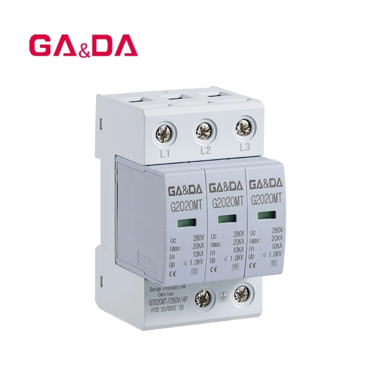  220v прибор переменного тока 3-полюсный для защиты от перенапряжений устройства в Китае (стандарты CE CQC