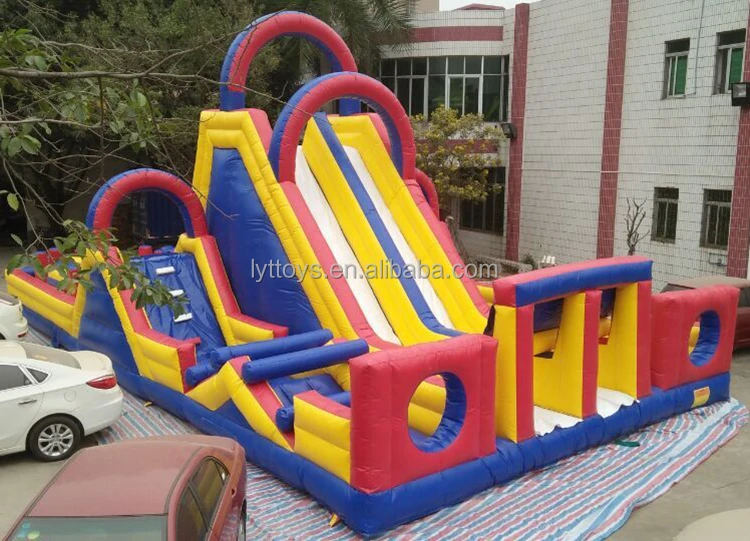 New cheap giant commercial inflatable obstacle inflatable sport game bounce slide