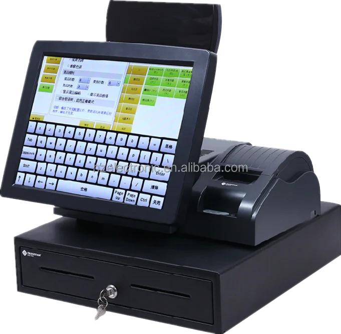 Точка продажи системы pos с полным сенсорным экраном