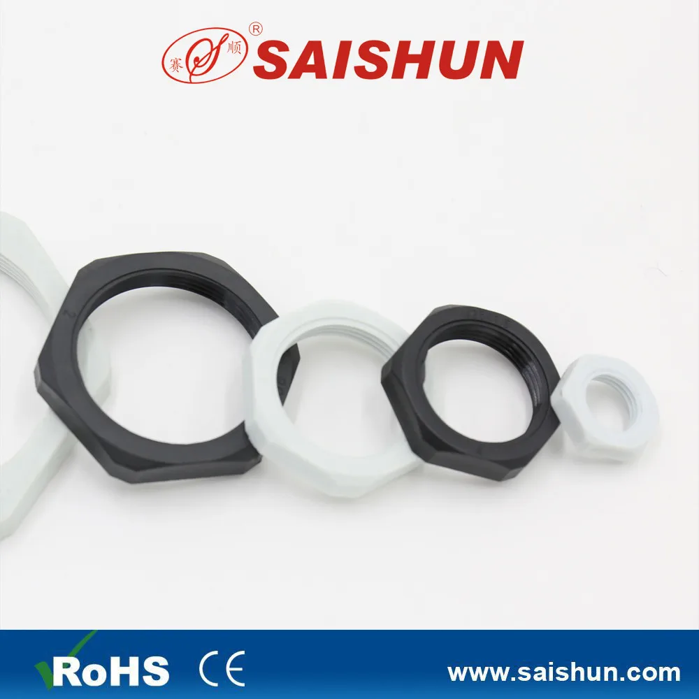 Customized Factory White Black Nylon Cable Gland M18 Lock Nut