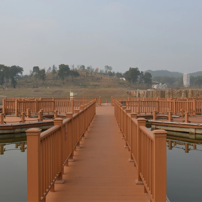 Outdoor home and garden patio easy installation customized size composite wood wpc railing