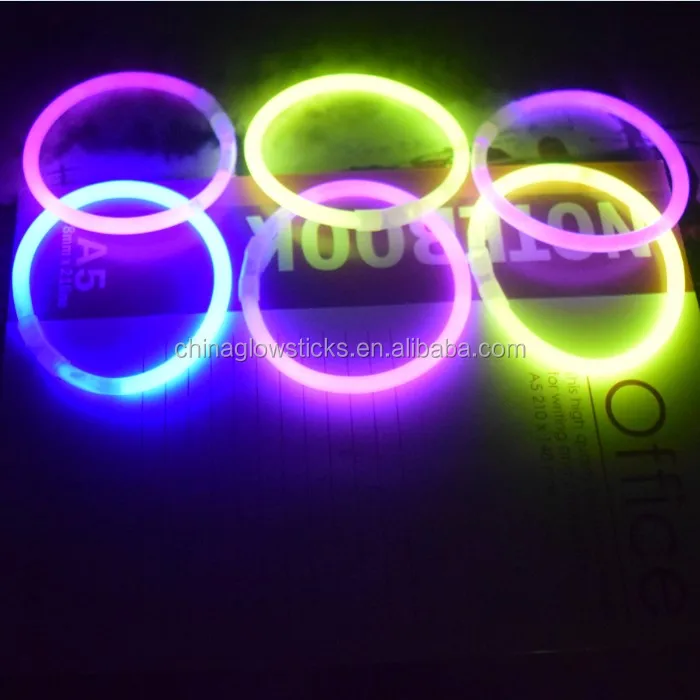 8 inch glow bracelet light up bracelet glow in the dark glow stick bracelet 100pack