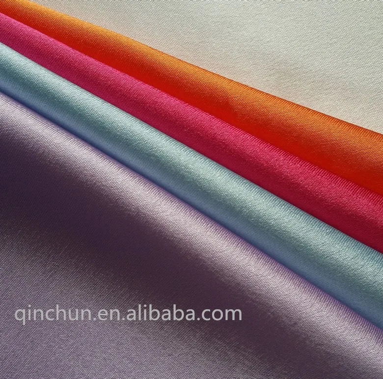 high quality shiny crepe back satin fabric with anti-static for dress