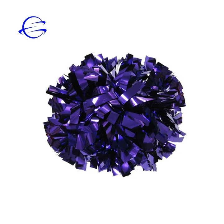 
Basketball Game Cheer Accessories Metallic Cheerleading Pom Poms Wholesale In-Stock Cheap Price 
