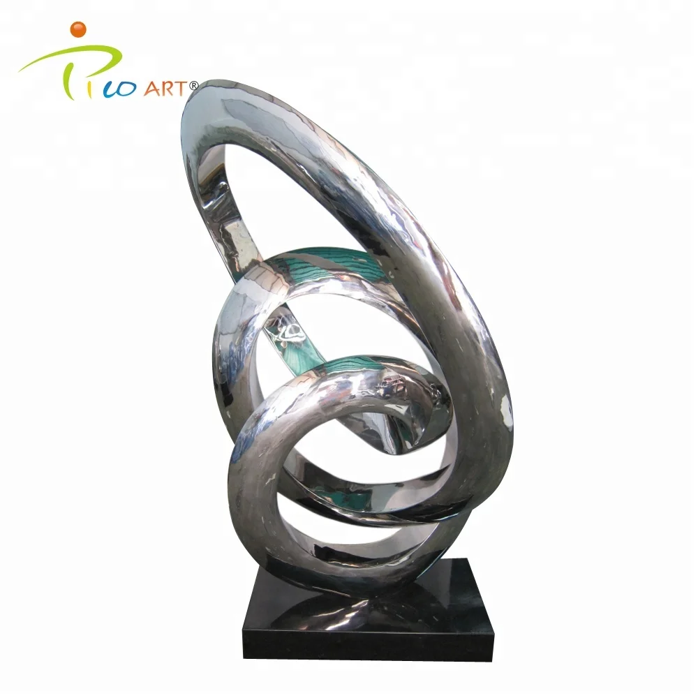 1.5M modern large outdoor garden sculpture polished stainless steel sculpture