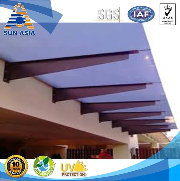 UV Protected Smoke Blue Solid Polycarbonate Plates Compact for Uv Block Sheet