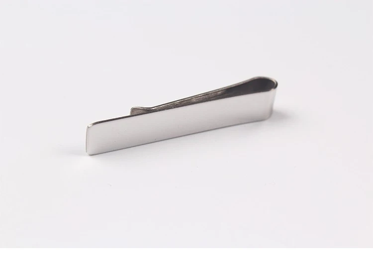 Custom Logo Men Tie Clip , Gold Silver and Black Classic Tie Bar