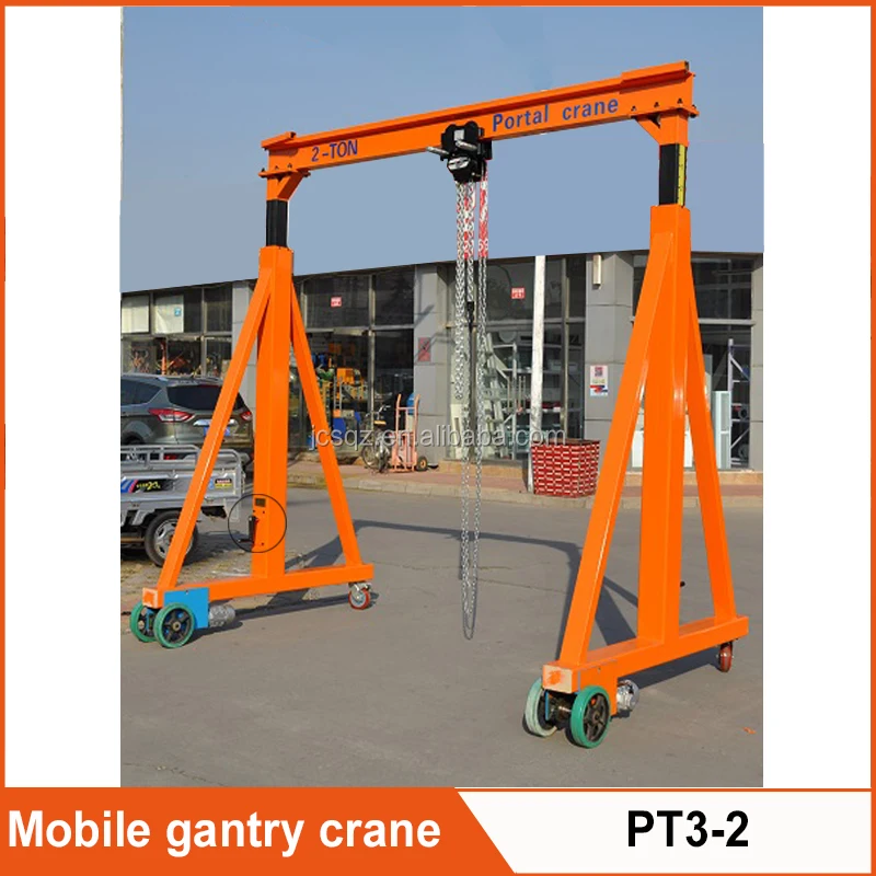 used single girder outdoor rubber tyre 1ton 3ton 5ton 10 ton mobile gantry crane