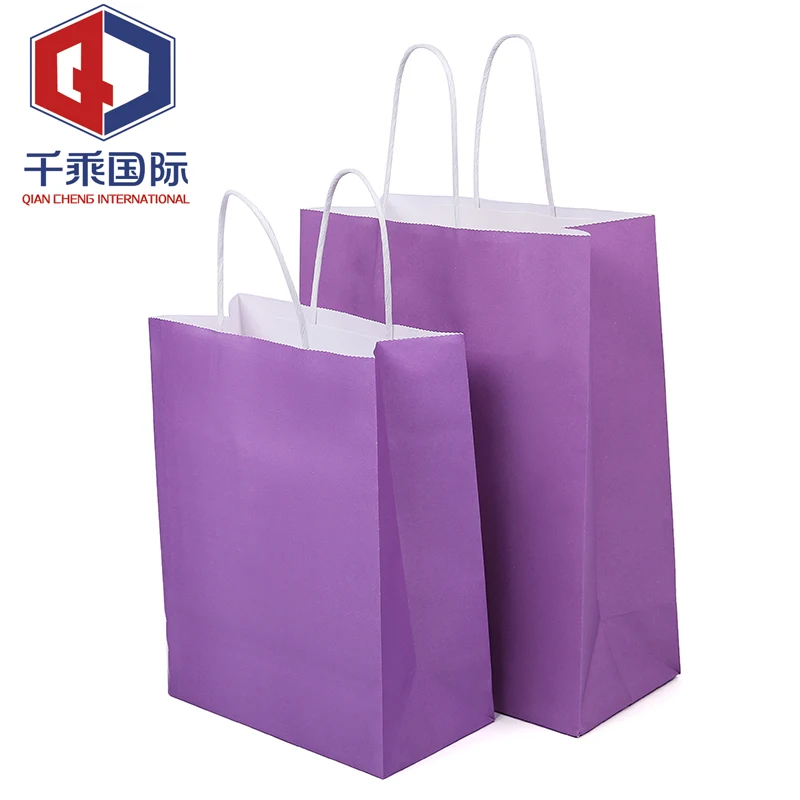 Wholesale custom logo Kraft paper shopping bag reusable colorful folding paper bag eco friendly shopping paper bag with handle