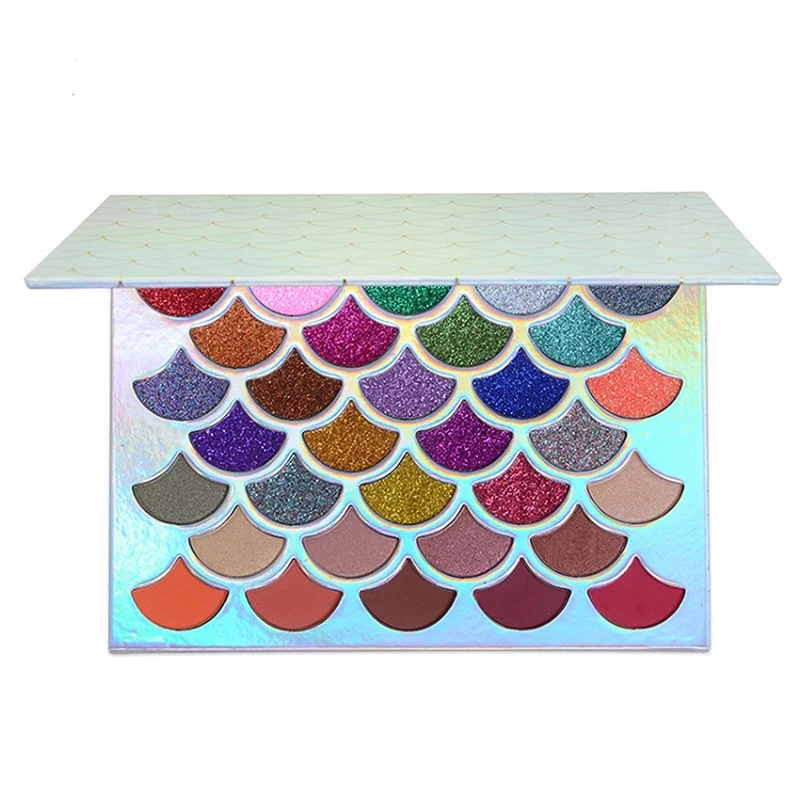 
Christmas New Fish-scale pattern Eyeshadow Palette Case Manufacturer Private label Cosmetics Makeup Eye shadow Vendor 