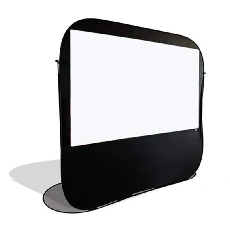 Custom Portable Outdoor Fast Folding Projector Screen Self Standing  Light Weight Movie Theater Cinema