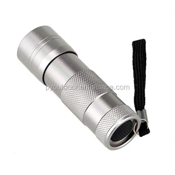 3*AAA battery 12 LED aluminum body UV led flashlight torch light