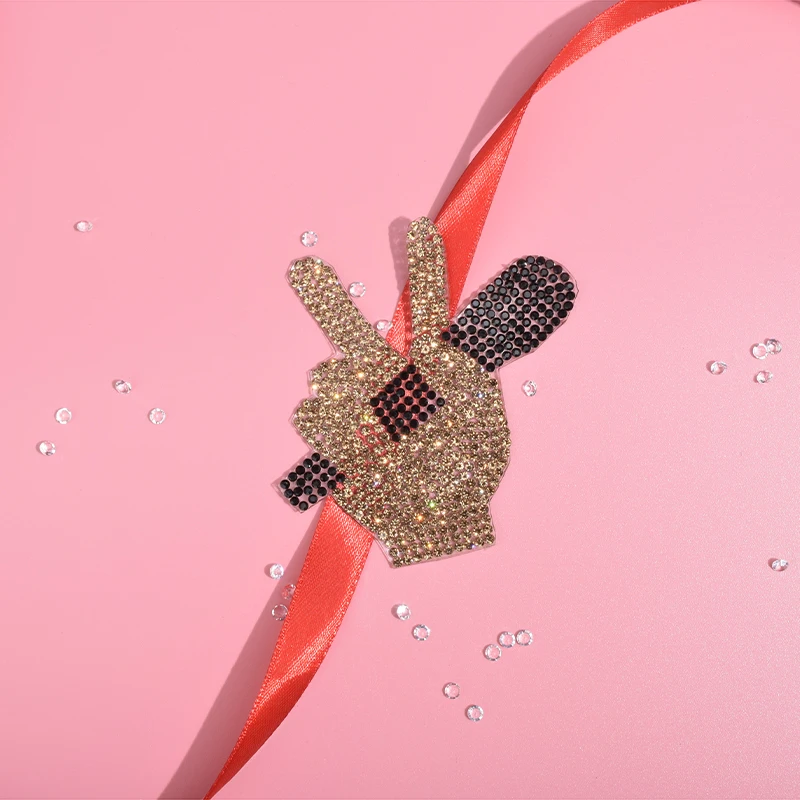 
LOCACRYSTAL Brand iron on rhinestone transfer shoes accessories applique DIY rhinestone applique hotfix patches 