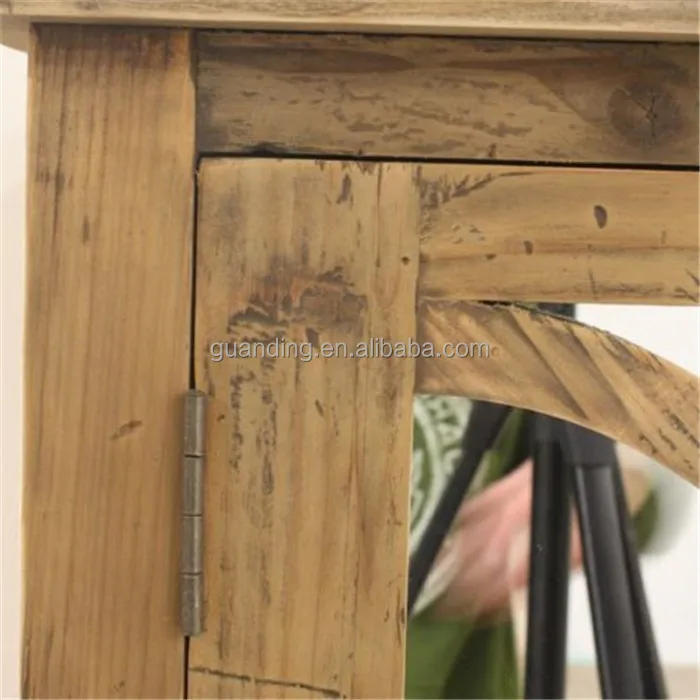 Modern buffet Sideboard High gloss wood glass top 4 doors