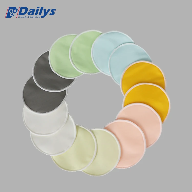 
100% Organic Bamboo Nursing Pads Reusable Soft Milk Breast Pads Wholesale China breast pads reusable 