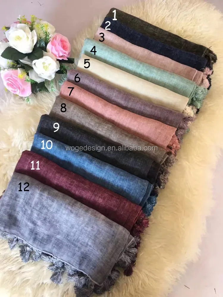 Alibaba premium factory unique chic dress clothing tippet shawl hijab tie dye color wholesale tassel cotton viscose square scarf
