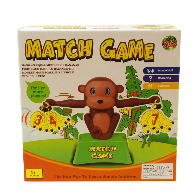 Children Early Monkey Digital Balance Match Game Educational Toys for Kids