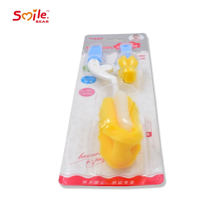 
Manufacture Cheap rotating baby bottle cleaning brush set 