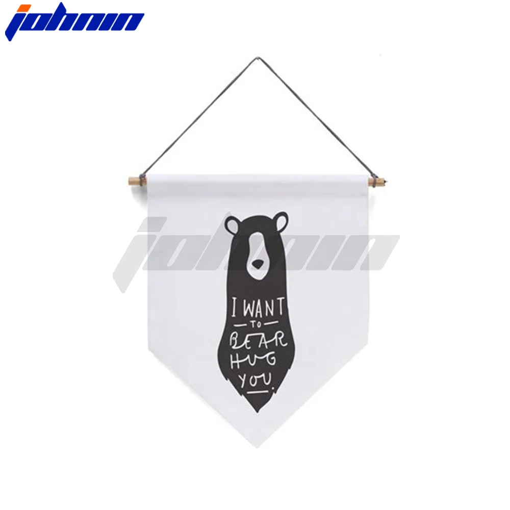 Wholesale custom logo double layer football club pennant exchange hanging flag