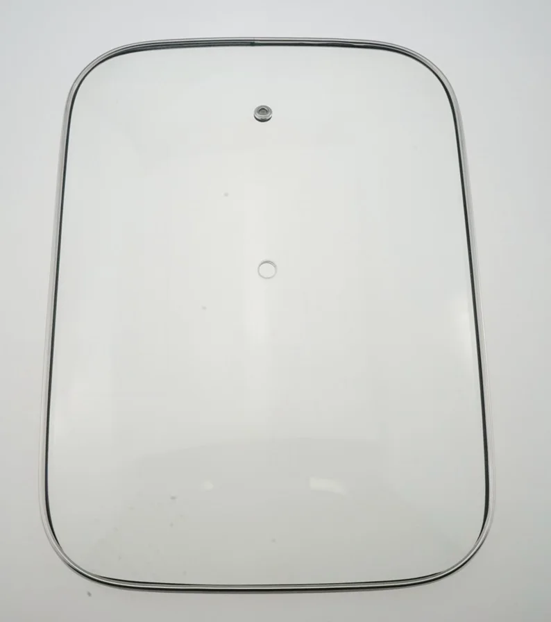 Heat Resistant Glass Cover Rectangle Glass Lid With Stainless Steel Rim