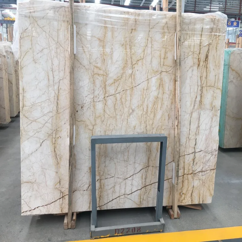 Factory direct supply Casabanca Tunisia stone sands cream-colored marmo the golden yellow beige marble for floor slab tile price