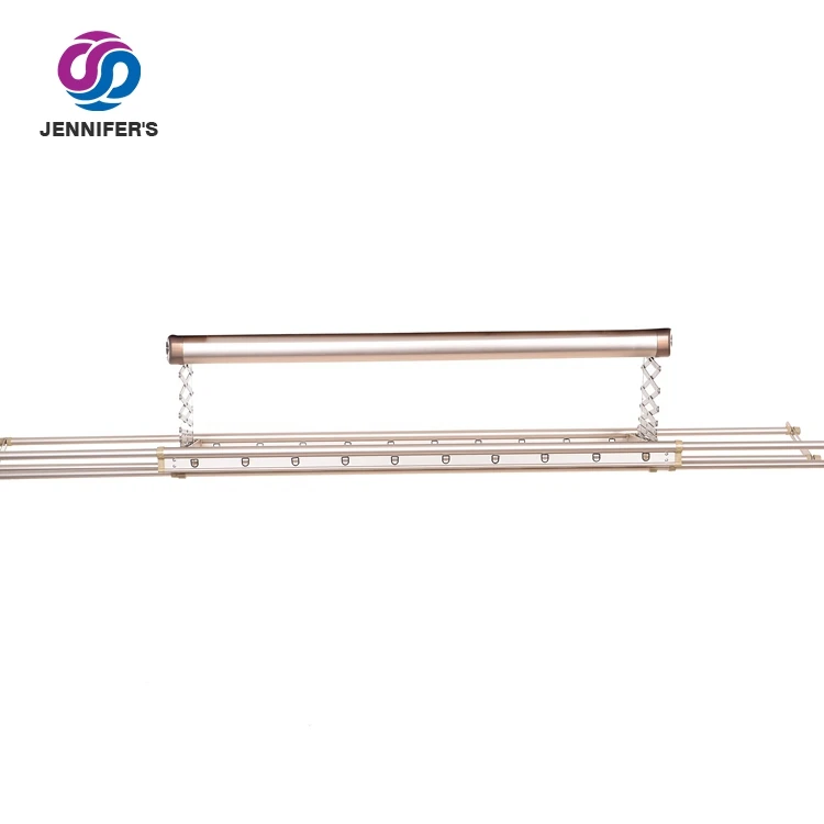 Factory Direct Sales Convenient Design Electric Drying Foldable Aluminum Clothes Hanger With LED Lighting