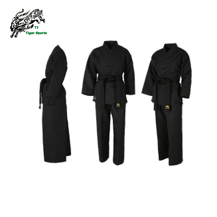 Custom Logo OEM Martial Arts Wear Black Taekwondo Uniform at Factory Price