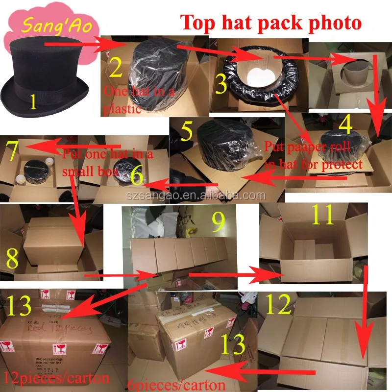 wholesale fashion mini top hats for girls in party or festival