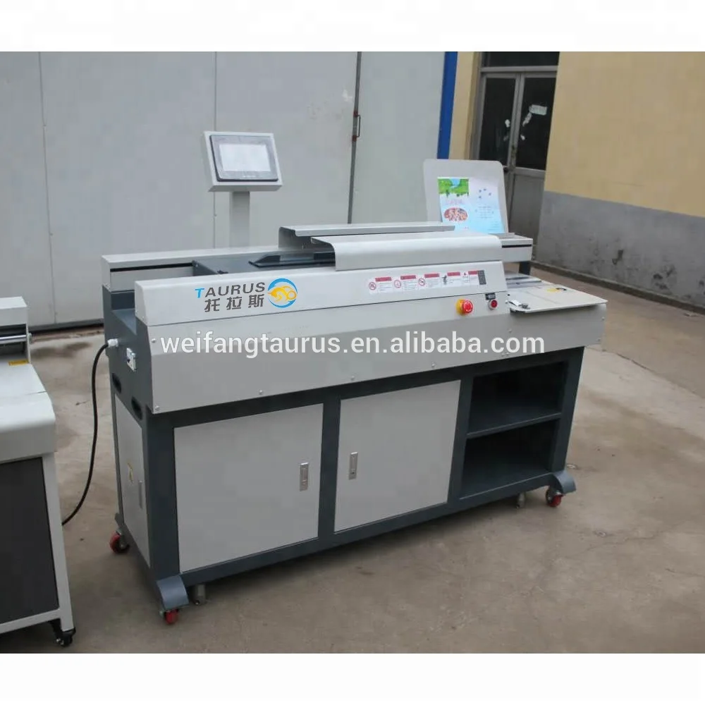 Taurus A4/A3 book manual glue binding machine price with lcd touch screen and three glue roller