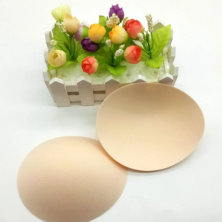 Wholesale Fashion Women Sport Suit Foam Bra Cups Removable Close-fitting Oval Foam Bra Pad Inserts