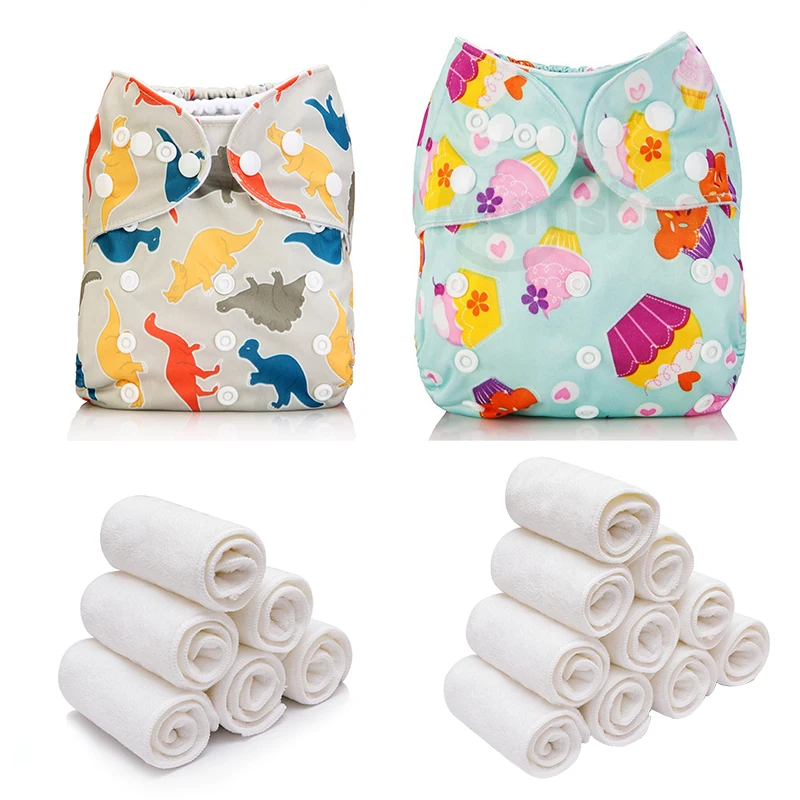 
Mumsbest reusable washable one size pocket diapers with easy dry infant nappy 