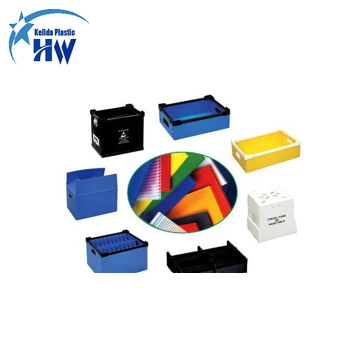 Factory antistatic  pp corrugated  storage esd box  pp folding logistic black conductive hollow board turnover big tote box