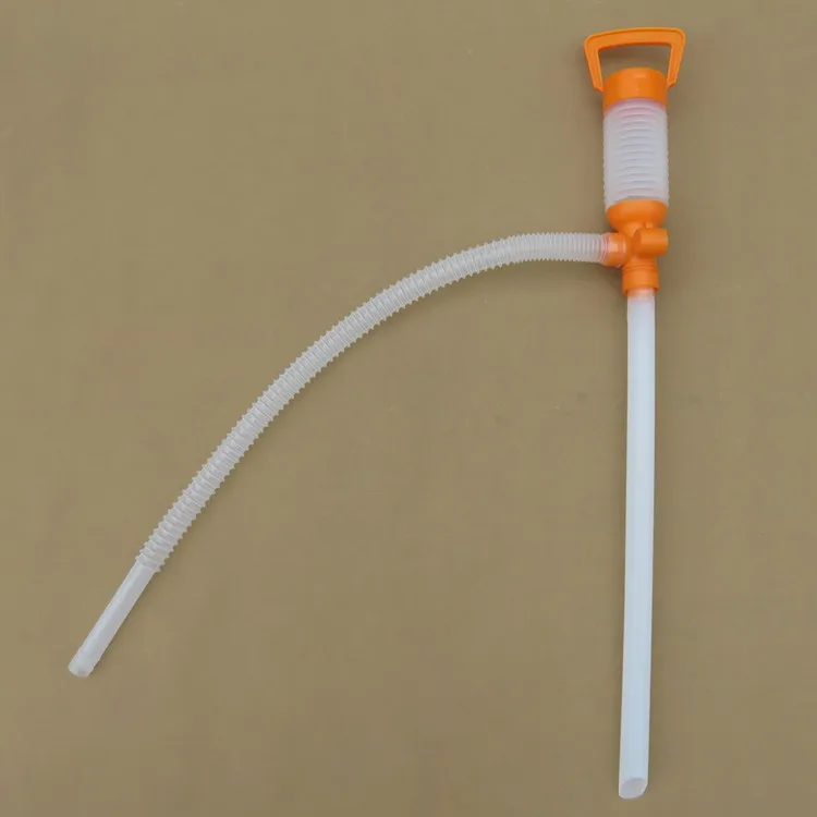 Plastic Hand Operated Oil Pump Portable Manual Oil Pump Siphon Tube Car Hose Fuel Gas Extractor Transfer Sucker