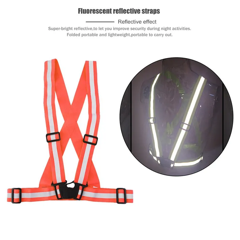 Safe Reflective Elastic Vest Belt Outdoors Night Running Biking Safety Simple Portable Band