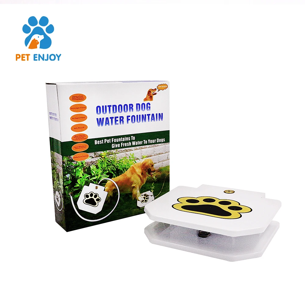 Automatic Puppy Drink Fountain Dog Feeder Sprinkler Water Dispenser Paw Pedal Activated Free Water Fountain