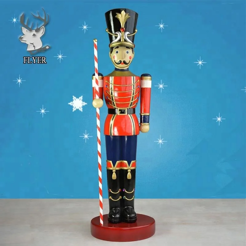 Christmas decoration life size fiberglass nutcracker Christmas statue