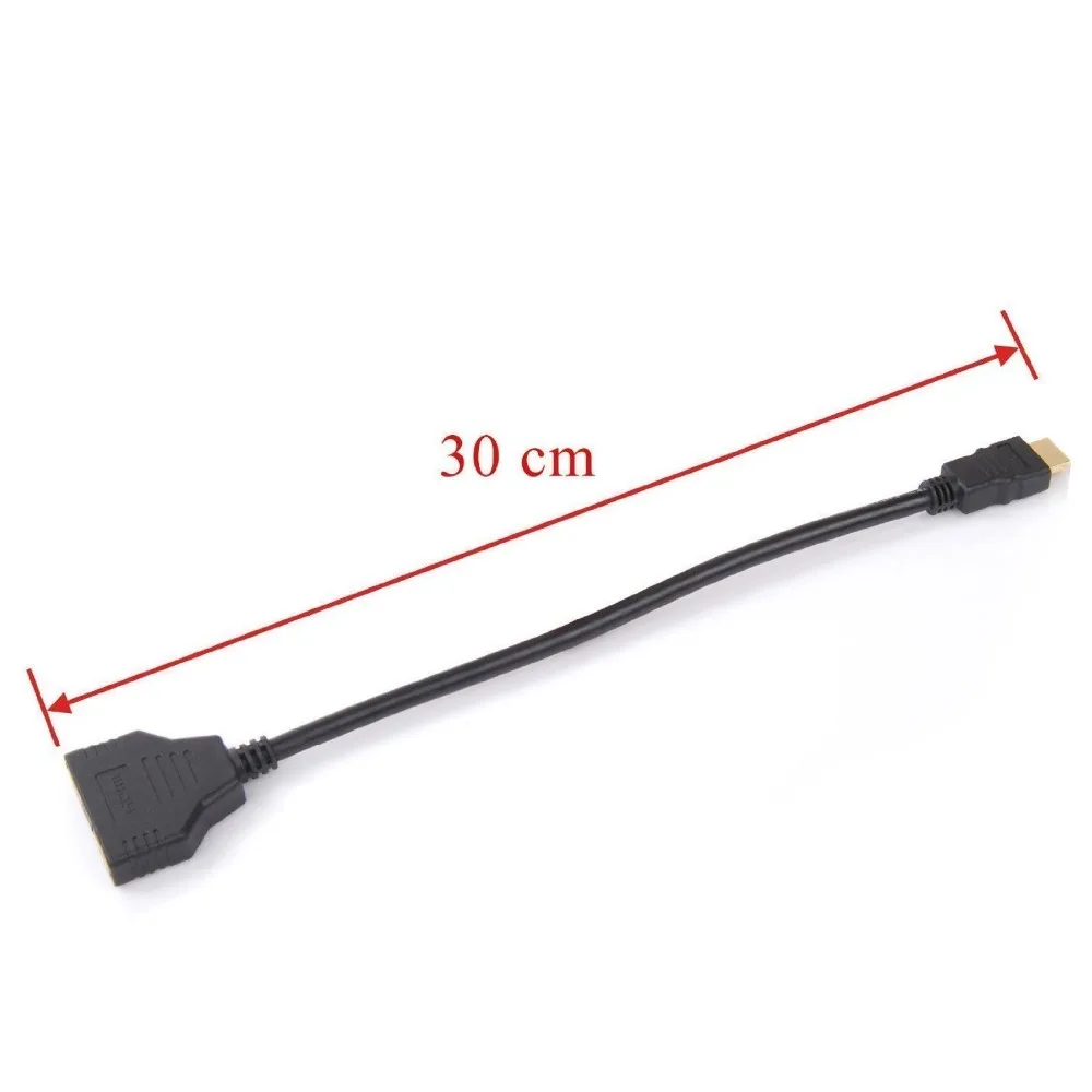 Hot Selling 1080P HDMI Male to Dual HDMI Female 1 in 2 out Splitter Cable Adapter Converter for LCD Projectors