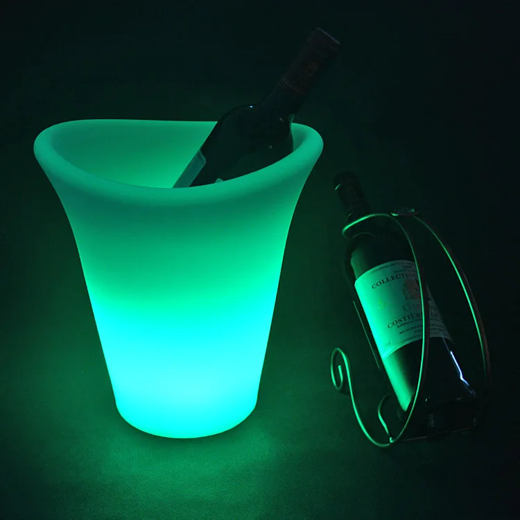 plastic led ice bucket color changing nightclubs LED light up ice bucket Champagne beer bucket light cube