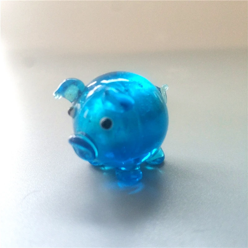Cute glass pig murano glass animal toy