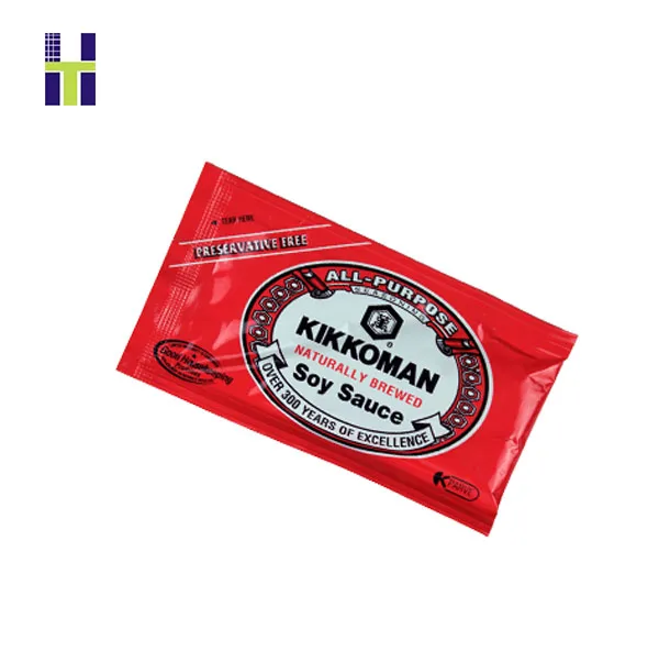 China Supplier Custom Printing Heat Seal Flat Empty Packaging Small Tomato Paste Sauce Ketchup Sachet Packets