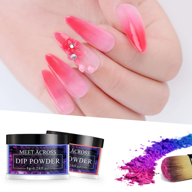 Новое поступление 2020, 3 в 1, изменяющий цвет, резной удлинитель, акриловая краска для ногтей, «сделай сам», термальный порошок для ногтей