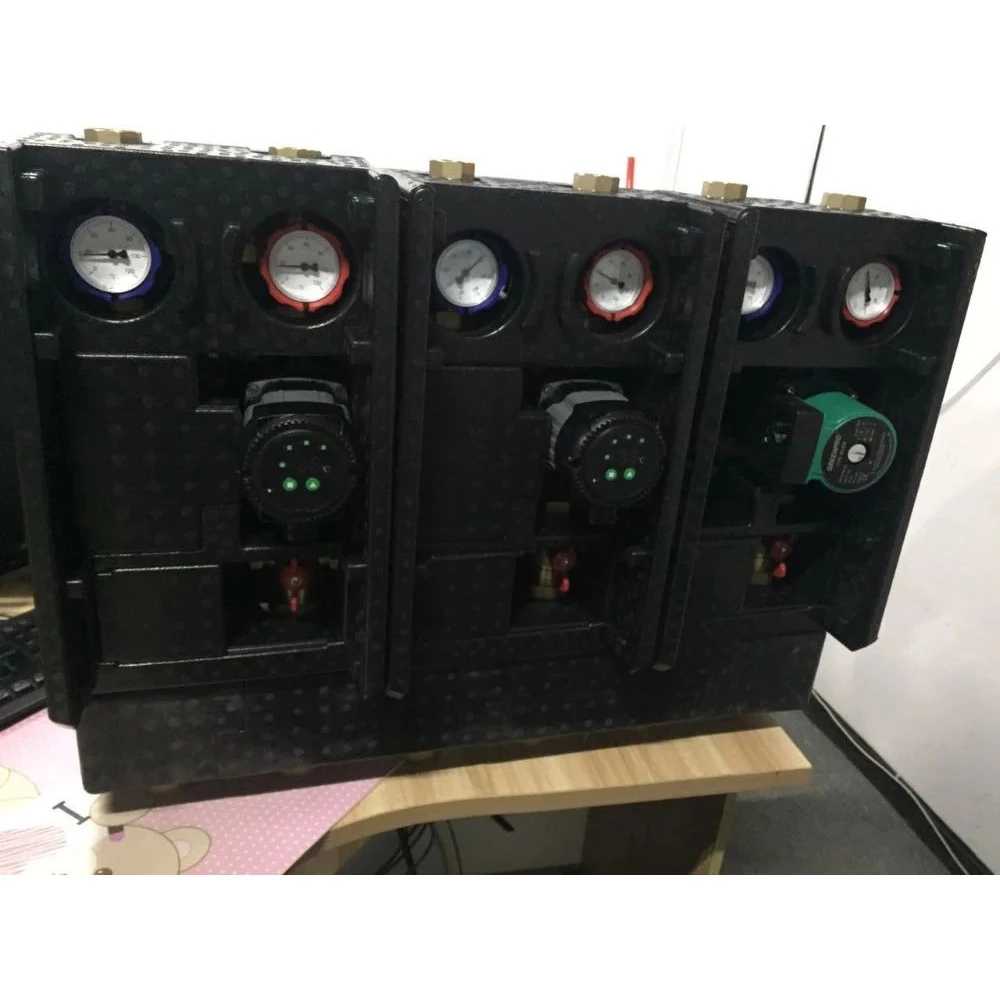 pump station group for foor heating system and heat pump