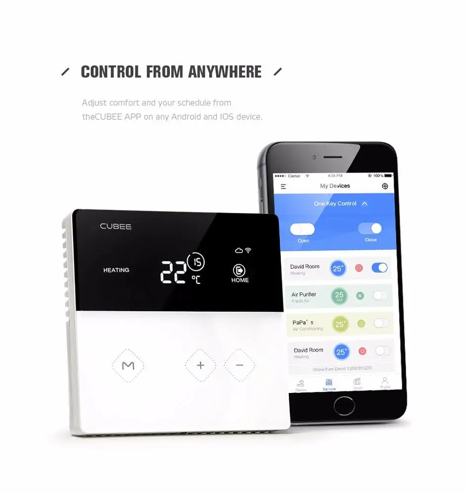 
Smart Room Thermostat for HVAC system Work with Amazon Alexa 