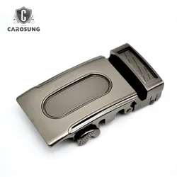 Carosung manufacturers gunmetal business automatic ratchet metal men belt buckle for leather belt