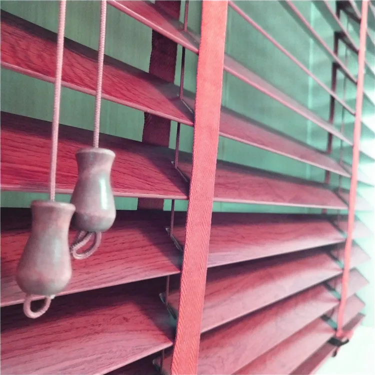2023 High Rail Ladder Belt YL Interior Window Blinds Texture Aesthetlcs 50MM Horizontal Style 35mm 50mm  Wood Blinds Slats