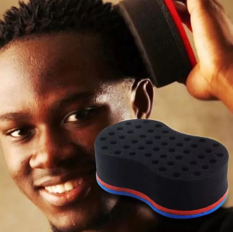 new style black man Magic Double Sides Twists Curling multi hole curly Hair Sponge For Barbershop And Beauty Salon