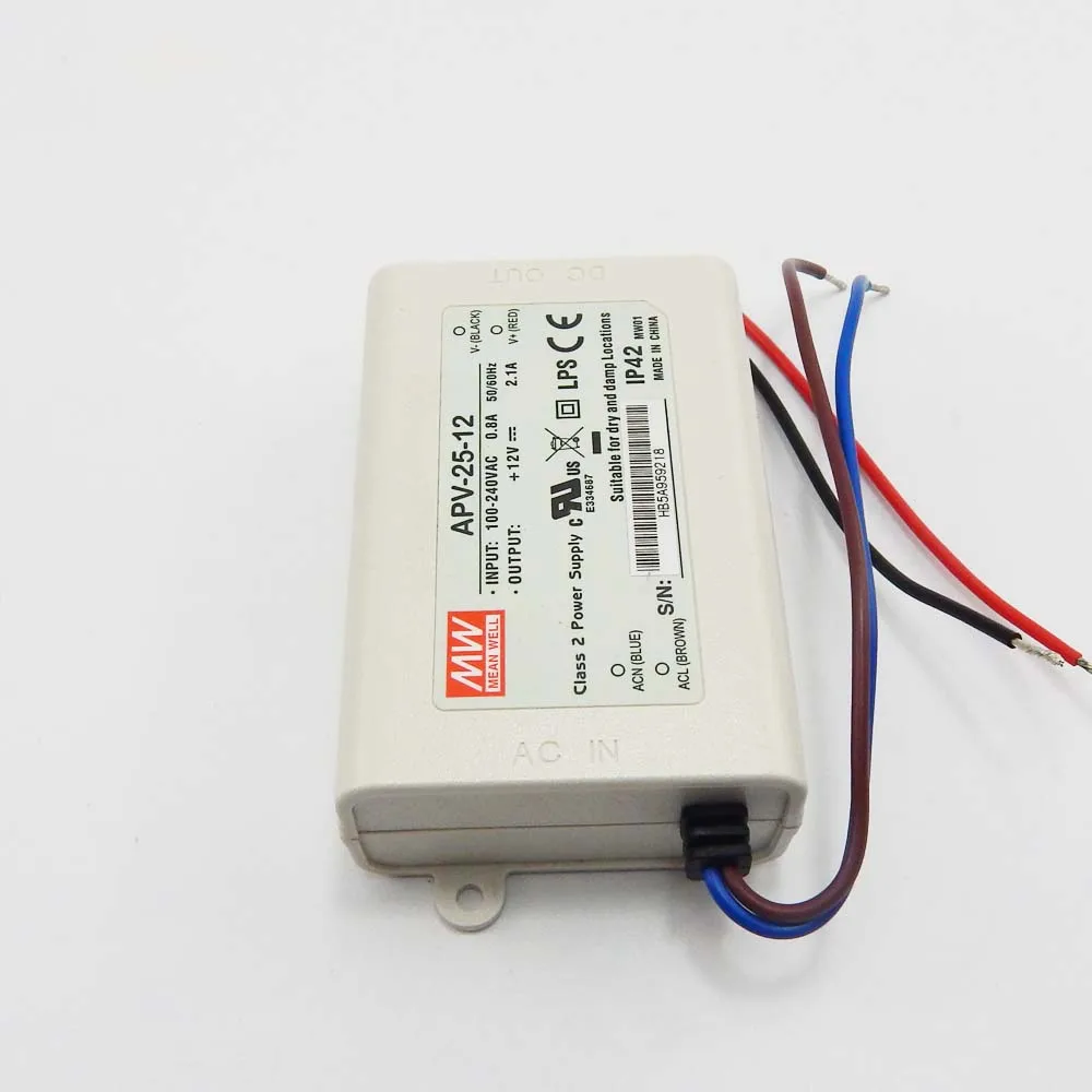MEANWELL 12V 2A LED Driver APV-25-12