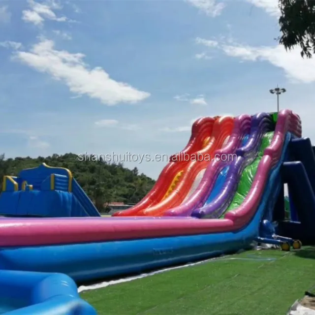 Hot sale giant water slides , pvc tarpaulin inflatable water slide the city, outdoor inflatable water slide for adult