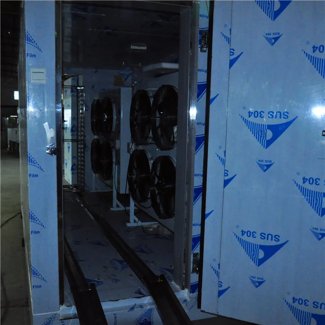 8 Trolley Tunnel Blast Freezer/Shrimp IQF Quick Freezer Machine