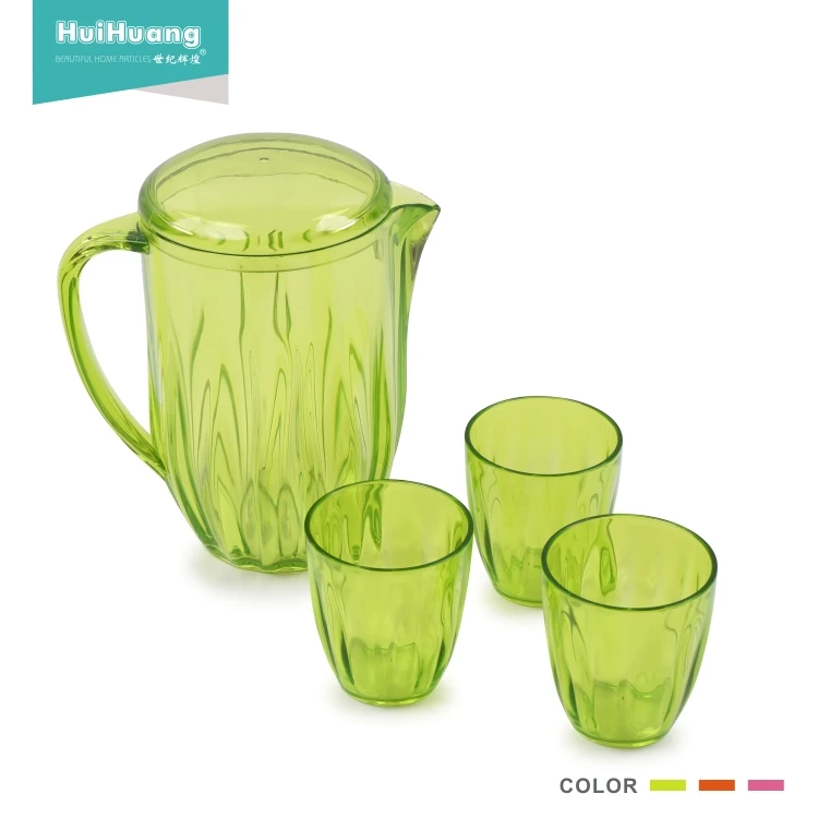 Набор кувшинов WeHome из прозрачного пластика, 1500 мл, 4 чашки